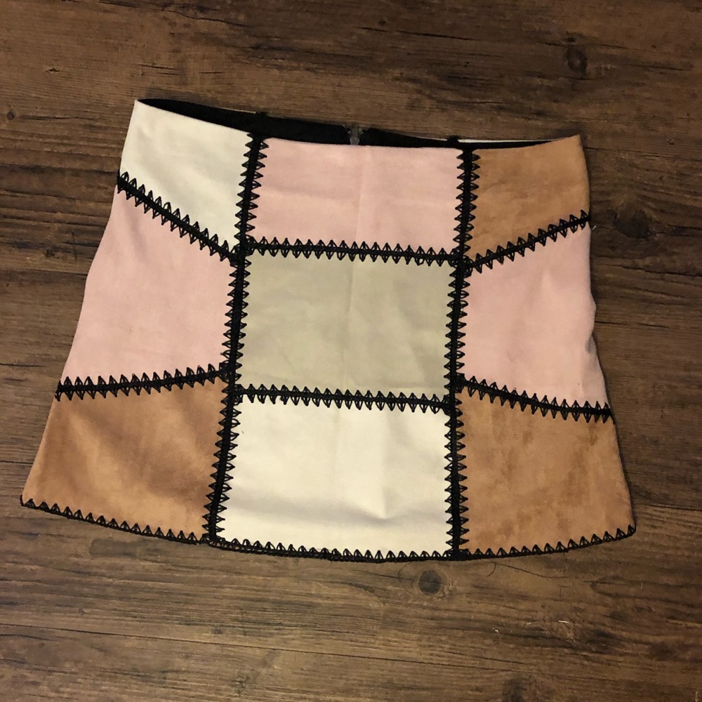 Gianni Bini Skirt | Pink & Brown | Size : L